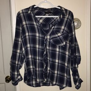 Blue plaid button down size 10